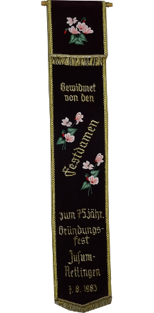 Zum 75 jährigen Vereinsjubiläum von den Festdamen - Vorderansicht